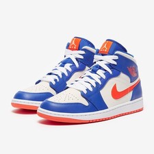 Size US 7 - 10 Men's Jordan 1 Mid 'Knicks' Blue Orange FD1029-400