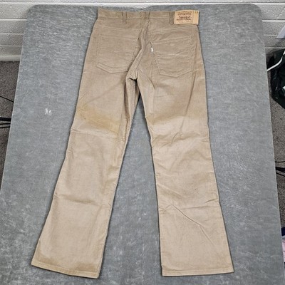 Vintage Levis 517 Corduroy Pants Mens 34x30 Tan Khaki Bootcut Made