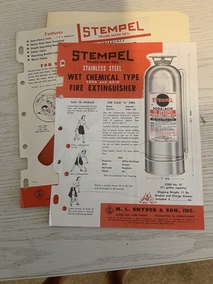 Stempel Fire Extinguisher Print Ads - Vintage