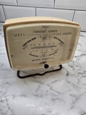 Soviet Thermometer with Humidity and Atmospheric Pressure Indicator USSR