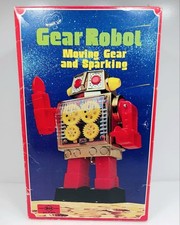 Horikawa Toy Tin Toy New Gold Gear Robot W/BOX F/S FEDEX