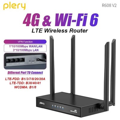 4G/5G LTE CPE WLAN Router entsperrt WIFI6 mit SIM-Kartenslot Außenantenne