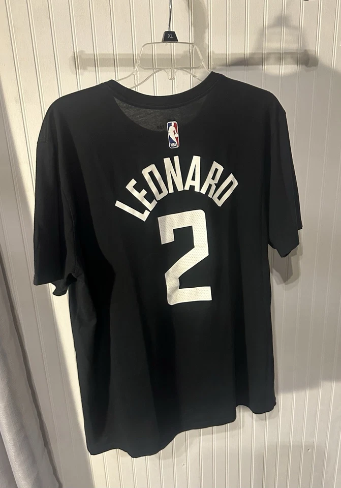 Nike Kawhi Leonard Los Angeles Clippers Camiseta Para Hombre XL Negra #2 NBA Baloncesto Foto 2 de 4