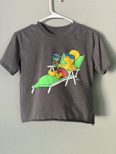 The Simpsons Women's Small Charcoal Grey Bart Simpson Crop Graphic Tee