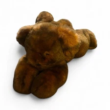 MJC International Bear Brown Teddy Bear Tummy Paws  Plush Made USA 1988 Vtg #2