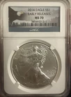 2014 $1 American Silver Eagle - NGC MS70 Early Releases - Flying Eagle Slab!