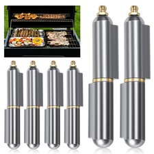6 Pack 4" Heavy Duty Weld on Bullet Hinges, Carbon Steel Barrel Hinges with D...