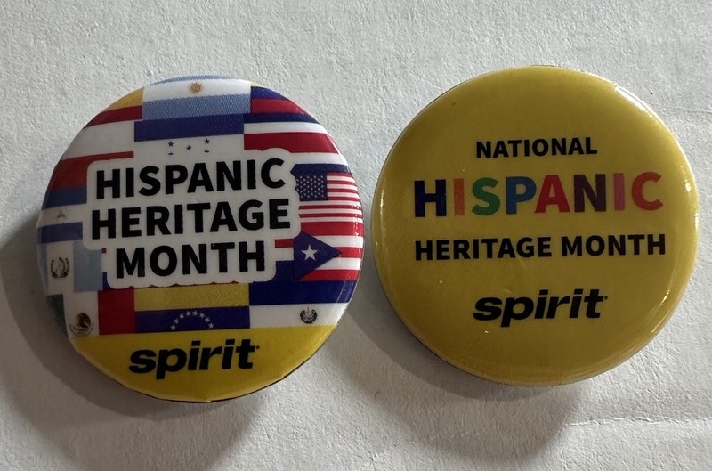 Spirit Airlines Pins - Hispanic Heritage Month - Lot of 2