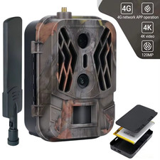 120MP 8000Mah Lithium Battery 4K 4G Live Show Night Vision Trap Game Cam Cellula