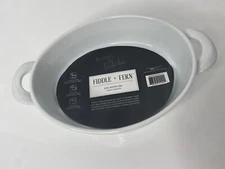 FIDDLE & FERN OVAL BAKING DISH 1QT