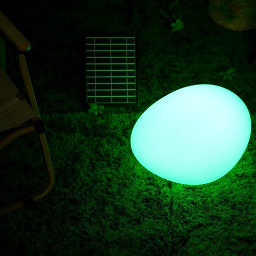 Solar RGBW Garden Light Cobblestone Shape Pathway light Yard Patio Decor+ Remote - Picture 2 of 15