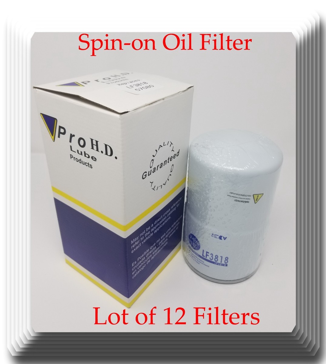 Lot of 12 Engine Oil Filter LF3818 Fits: Hino Nissan UD