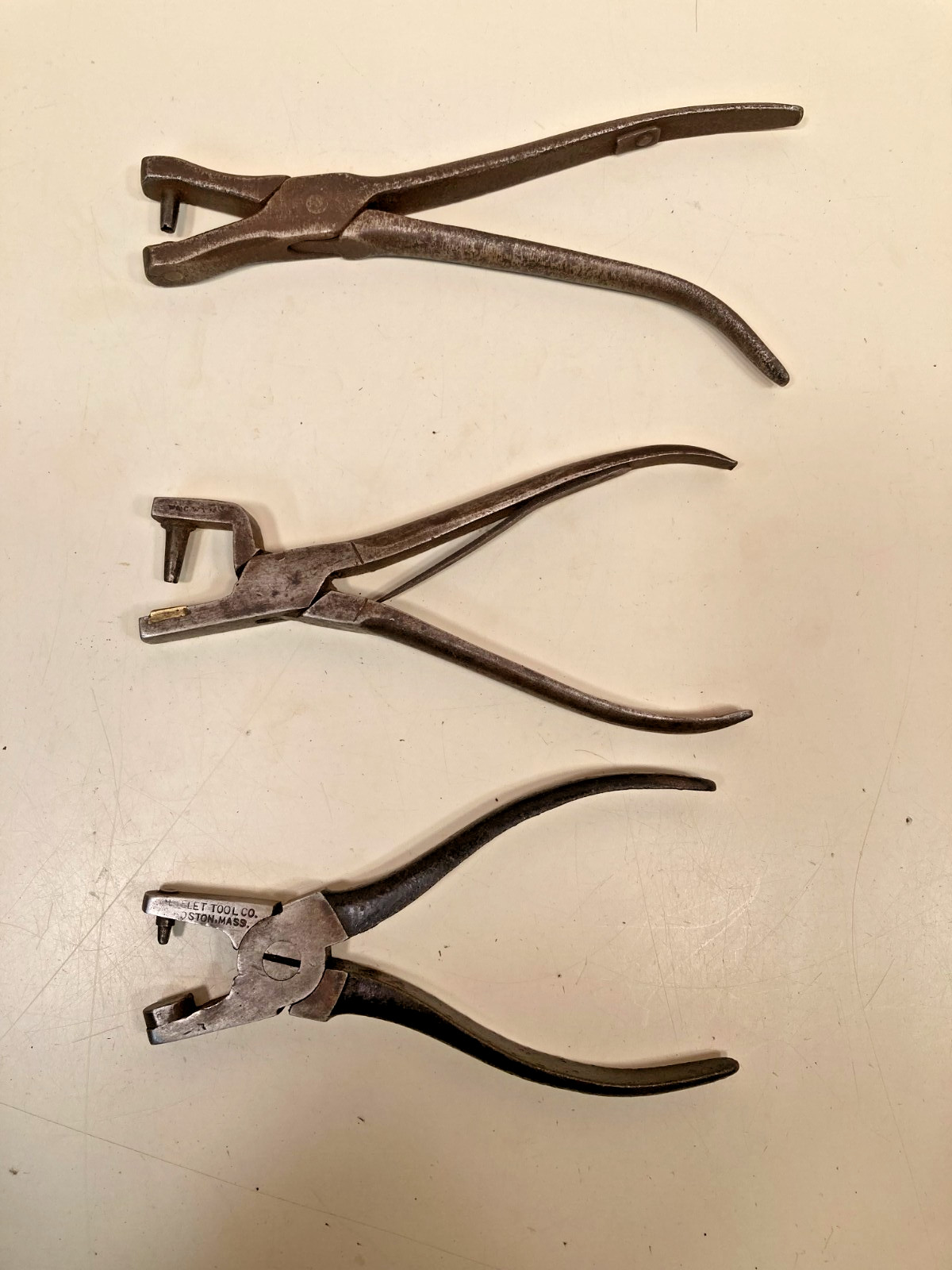 3pc Vintage punch/riveting pliers bundle