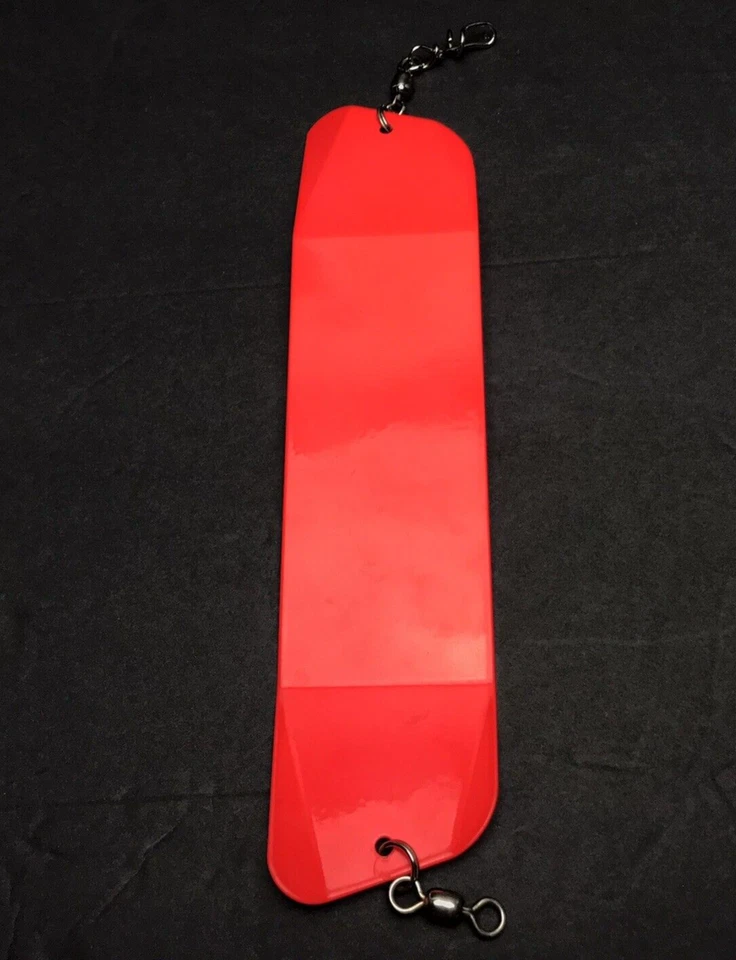 Trolling Dodger Action Flasher Alderton Tackle Co. Orange 9" X 2" Made In USA - Image 2 of 4