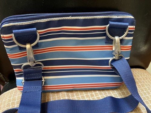 Baggallini Crossbody Small Bag - Red, Blue Stripe - Nylon - Pretty!! - 第 7/11 張圖片