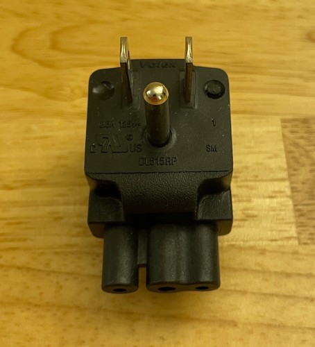 Volex DL515RP 3-Prong DUCKHEAD Direct to Wall Plug Adapter - 125V 2.5A ...