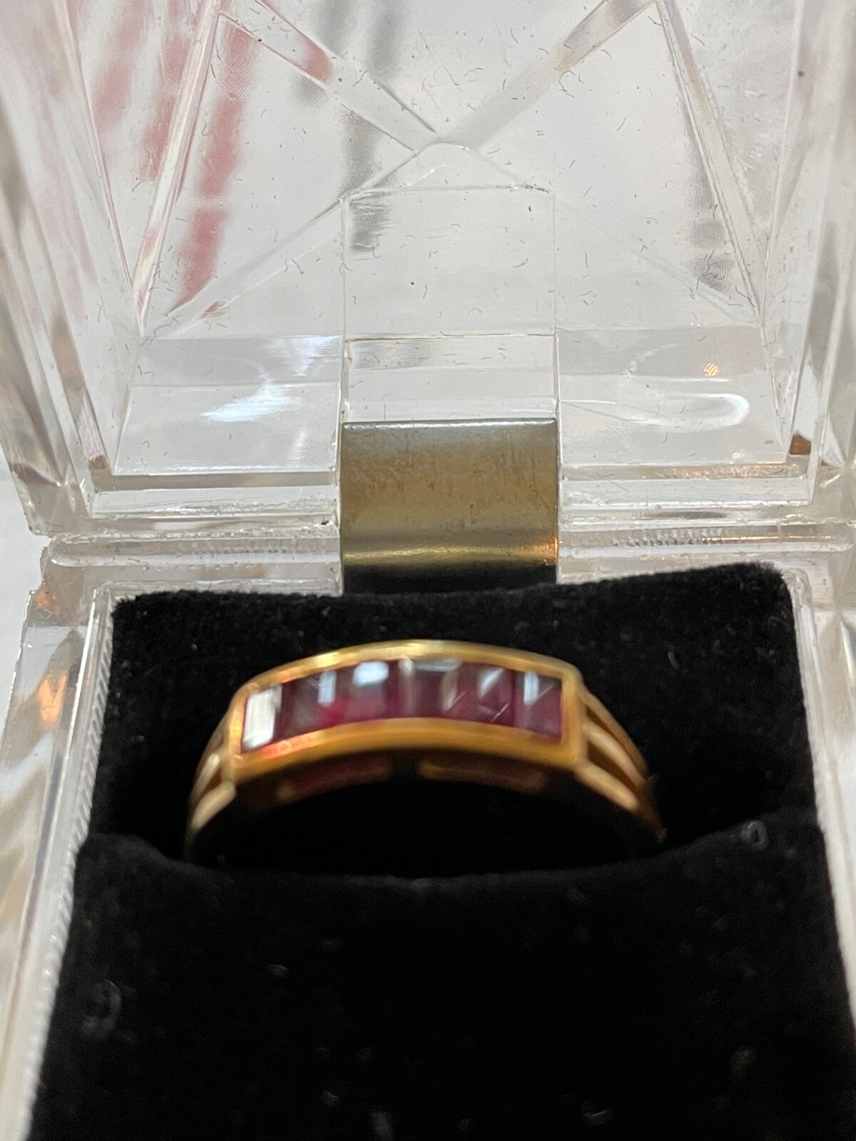 Ruby Baguette Ring, 18K gold - image 1