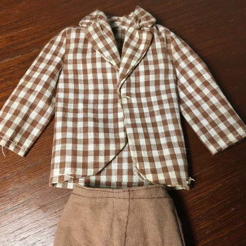 Ken Doll (1973-1975) BROWN & WHITE JACKET & PANTS BARBIE Collection Vintage