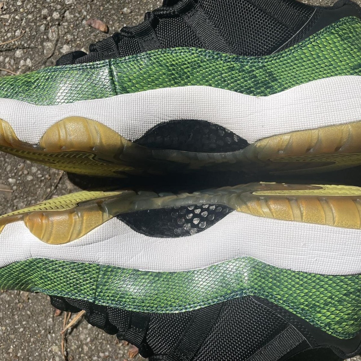 green snake skin 11s