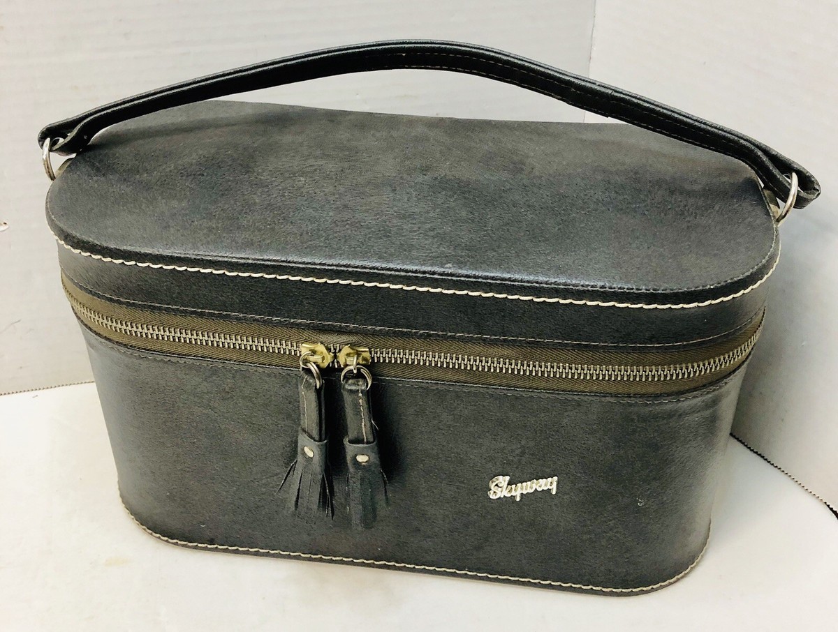Vintage Gray Train Makeup ￼Case Travel Vanity Skyway