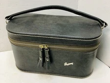 Vintage Gray Train Makeup ￼Case Travel Vanity Skyway Luggage Co. Chicago