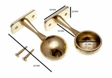 Supporto Terminale Per Barra Di Armadio 25Mm In Ottone Placcato Confezione Da 8