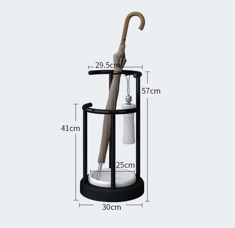 Metal Umbrella Stand Rain Round Free Standing Storage Rack Walking Stick Holder eBay