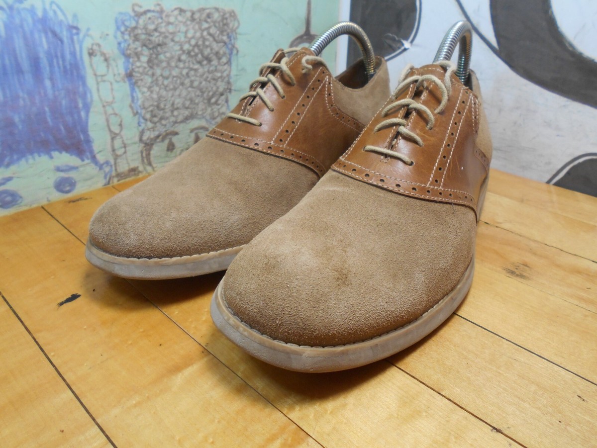 RE Johnston & Murphy Brown Leather Saddle Oxfords Men's 10M #59-11622