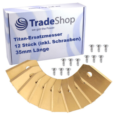 Titan Ersatzklingen 35mm Schrauben Set (12 Stück) für Yardforce HQ18 X60 X100