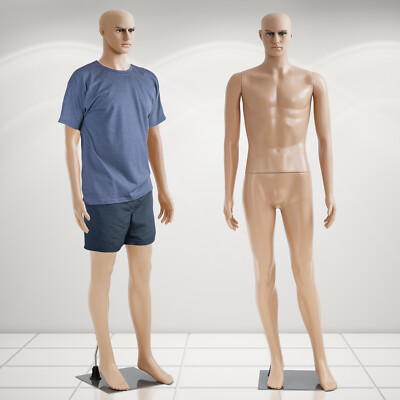 73'' Male Mannequin Full Body Realistic Mannequin Display Dress Form with Base