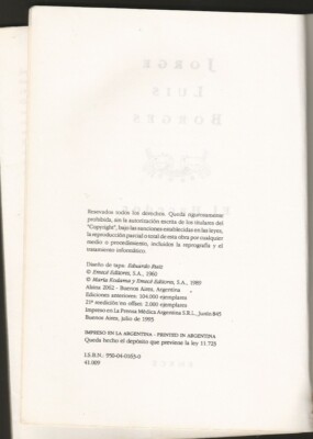 Jorge Luis Borges Book El Hacedor 1993 Editor Emece | eBay