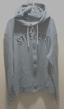 Pittsburgh Steelers Est. 1933 NFL Gray AFC Throwbacks Sewn Full Zip Hoodie