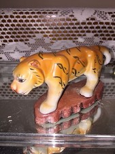 Vintage Porcelain Tiger Figurine