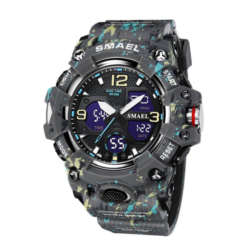 SMAEL Digital Wristwatches Military Men's Sports Watch Waterproof Analog Quartz - Picture 15 of 16