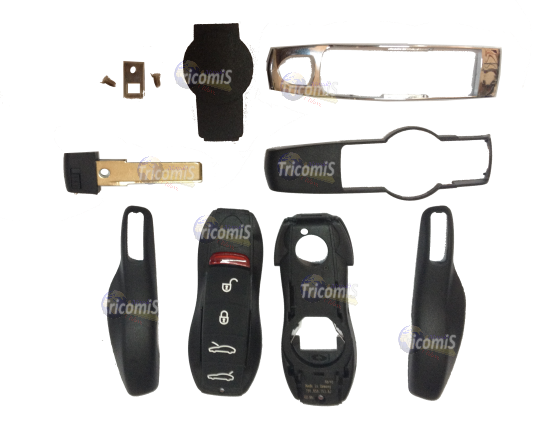 Stile Carbonio Cover Per Chiave Porsche Cayman/Macan | 3 Pezzi In | Protezione Da Graffi Cayman Macan Cayenne - Foto 4
