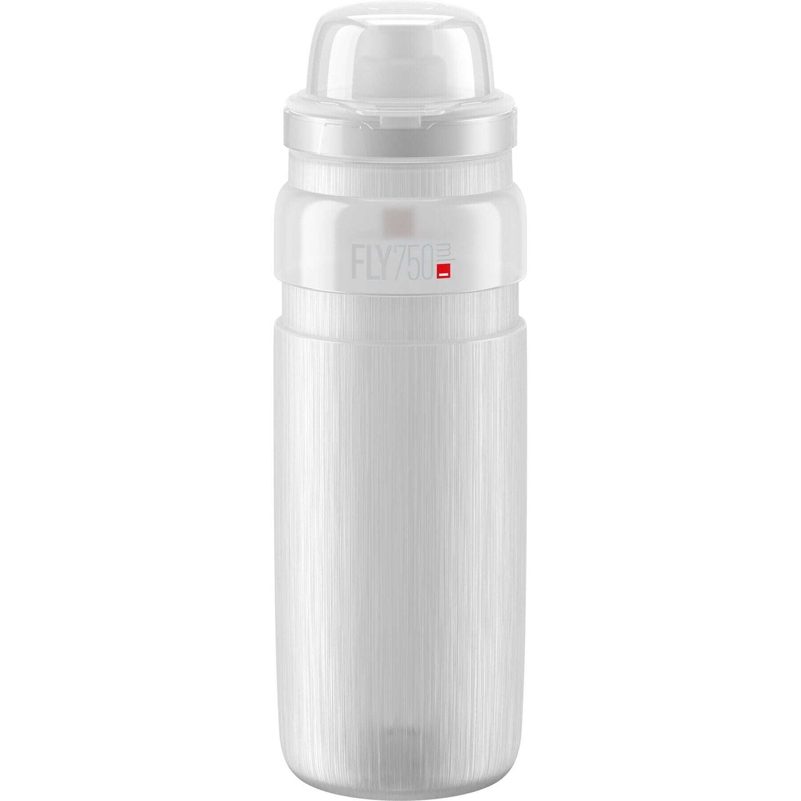 Elite Fly Tex MTB Bicycle Water Bottle, Clear 750ml (Ultra Lightweight with Cap)