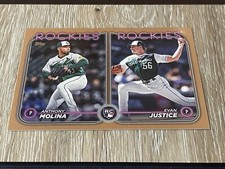 Anthony Molina/Evan Justice RC 1586/2024 [Gold] 2024 Topps Update #US270 Rockies