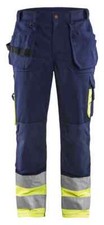 Blaklader Hi Visibility Class 1 Knee Pad Work Trousers with Nail Pockets -1529 1