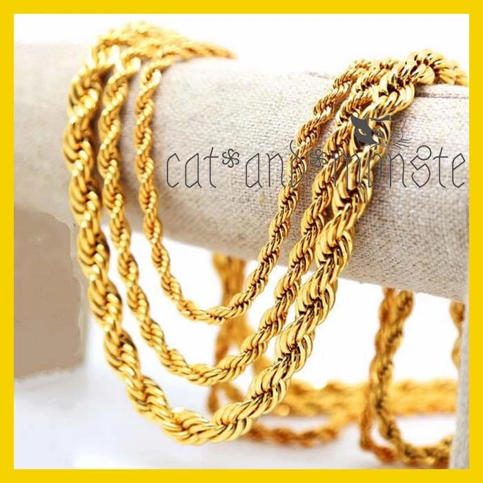 Mens plain shop gold chain