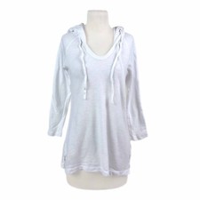 Standard James Perse Hoodie Women's Medium Pullover White Sweatshirt Athleisure