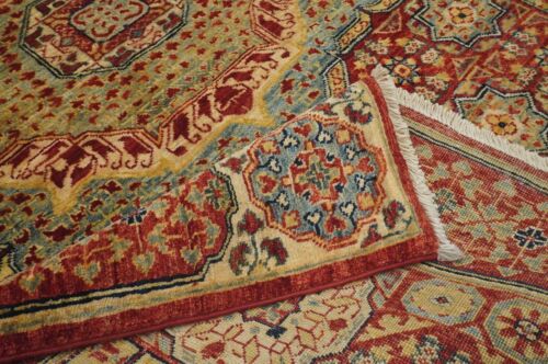 3 x 5 ft Red Mamluk Afghan Hand Knotted Wool Medallion Area Rug - Picture 15 of 20