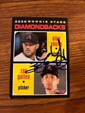 2020 Topps Heritage Diamondbacks Zac Gallen Alex Young Autographed Card #93