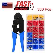 Ferrule Crimping Tool Kit Wire Terminals Crimping Tool & 300 PCS Wire Terminals