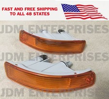 Toyota Corolla 1993-1997 Ae100 Jdm Short Style Bumper Lights Amber Frost Pair