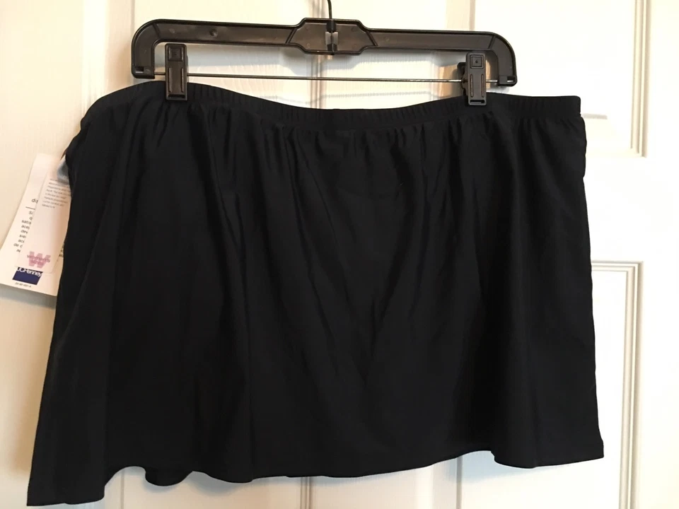 Nuevo con etiquetas a.n.a. Traje de baño Tankini con falda y cinturón negro talla grande 20W Foto 4 de 4