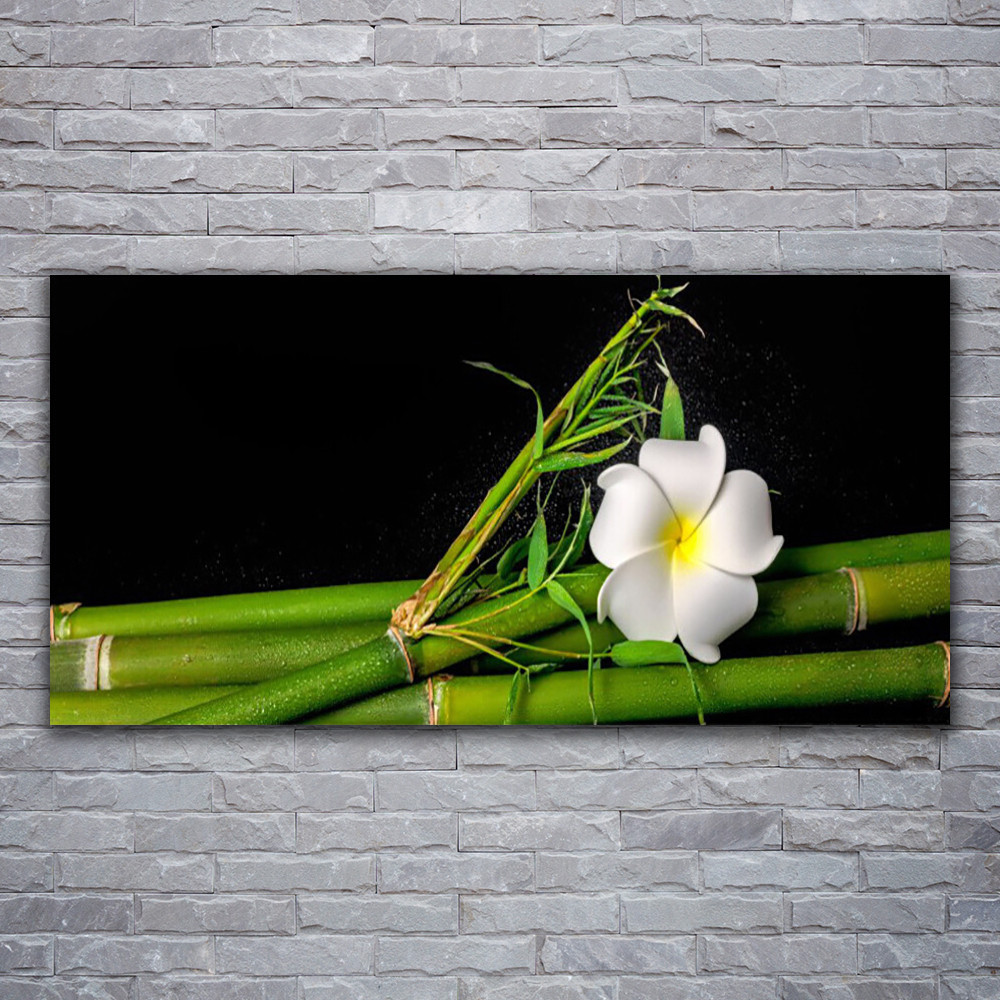 Tableau acrylique bambou 120x60 cm pour habiller un grand mur de salon