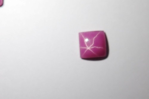 Opaque Star Ruby Square 5x5 mm Cabochon sharp cornered Lab-created 2 pcs Lot - Picture 6 of 12