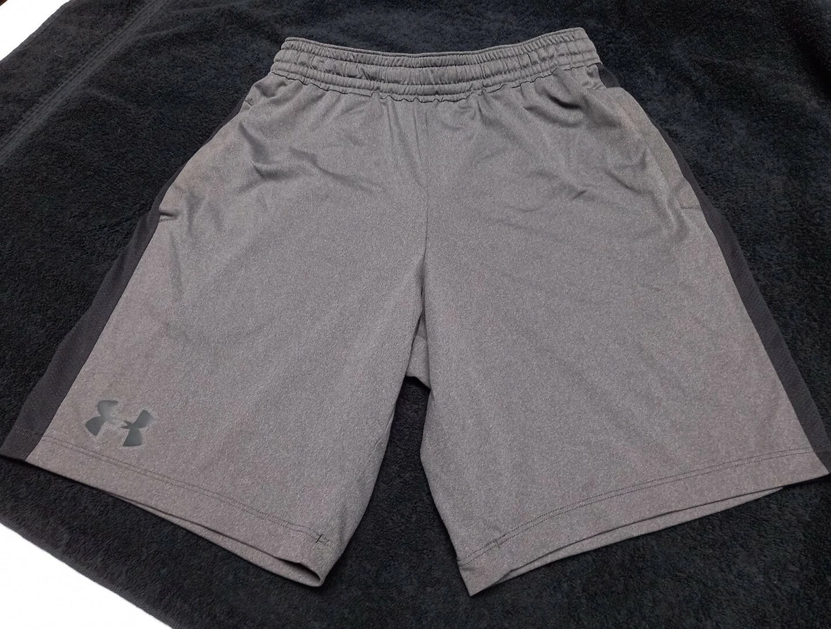 Under Armour HeatGear Fitted Mens Size Small Shorts Gray/Black