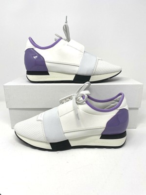 white and purple balenciaga runners