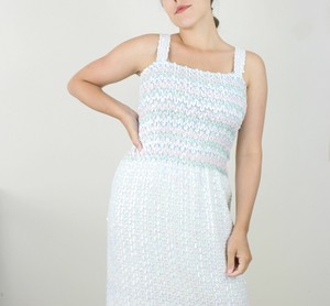 white sequin midi dress